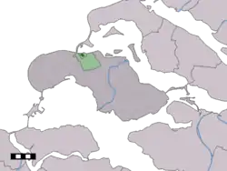 Lage von Scharendijke in der Gemeinde Schouwen-Duiveland