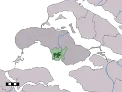 Lage von Zierikzee in der Gemeinde Schouwen-Duiveland