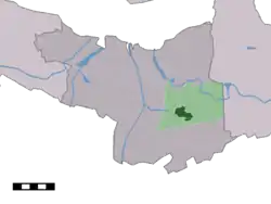 Lage von Axel in der Gemeinde Terneuzen