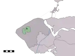 Lage von Aagtekerke in der Gemeinde Veere