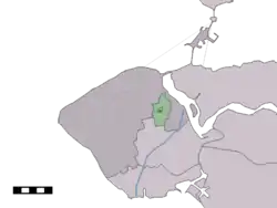 Lage von Gapinge in der Gemeinde Veere