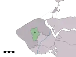 Lage von Grijpskerke in der Gemeinde Veere