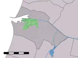 Lage von IJmuiden in der Gemeinde Velsen
