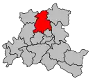 Lage des Kantons Châtel-sur-Moselle innerhalb des Arrondissements Épinal