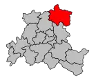 Lage des Kantons Rambervillers innerhalb des Arrondissements Épinal