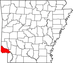 Karte von Little River County innerhalb von Arkansas