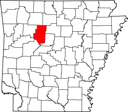 Karte von Pope County innerhalb von Arkansas
