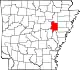 Karte von Woodruff County innerhalb von Arkansas