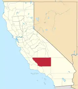 Karte von Kern County innerhalb von Kalifornien