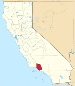 Karte von Ventura County innerhalb von Kalifornien