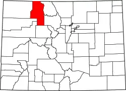 Karte von Routt County innerhalb von Colorado