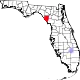 Karte von Dixie County innerhalb von Florida