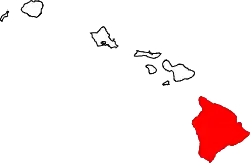 Karte von Hawaii County innerhalb von Hawaii