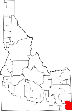 Karte von Bear Lake County innerhalb von Idaho