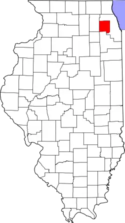 Karte von DuPage County innerhalb von Illinois