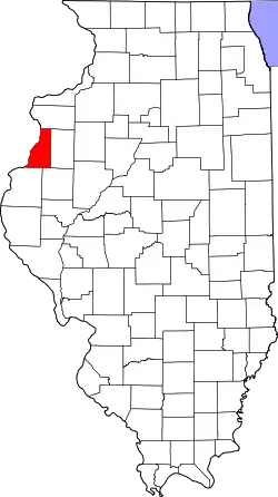 Karte von Henderson County innerhalb von Illinois