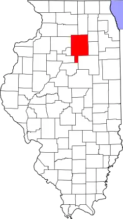 Karte von LaSalle County innerhalb von Illinois