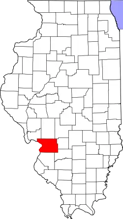Karte von Madison County innerhalb von Illinois