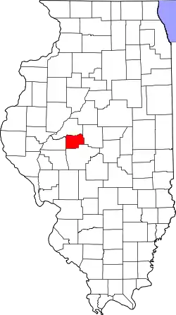 Karte von Menard County innerhalb von Illinois