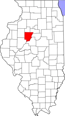 Karte von Peoria County innerhalb von Illinois
