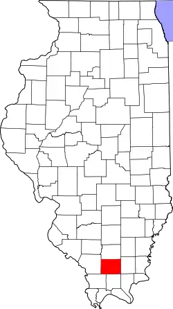 Karte von Williamson County innerhalb von Illinois