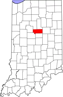 Karte von Howard County innerhalb von Indiana