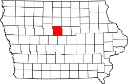 Karte von Hamilton County innerhalb von Iowa