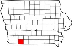 Karte von Taylor County innerhalb von Iowa
