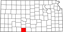 Karte von Comanche County innerhalb von Kansas