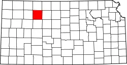 Karte von Graham County innerhalb von Kansas