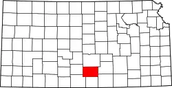 Karte von Kingman County innerhalb von Kansas