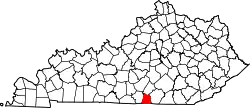 Karte von Clinton County innerhalb von Kentucky