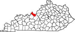 Karte von Meade County innerhalb von Kentucky