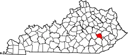 Karte von Owsley County innerhalb von Kentucky