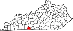 Karte von Simpson County innerhalb von Kentucky