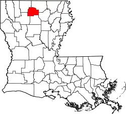 Karte von Lincoln Parish innerhalb von Louisiana