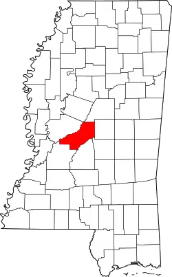 Karte von Madison County innerhalb von Mississippi