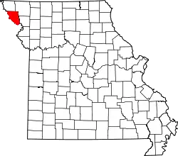 Karte von Holt County innerhalb von Missouri