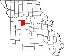 Karte von Pettis County innerhalb von Missouri