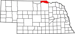 Karte von Boyd County innerhalb von Nebraska