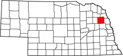 Karte von Cuming County innerhalb von Nebraska