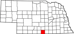 Karte von Franklin County innerhalb von Nebraska