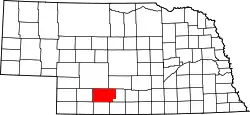 Karte von Frontier County innerhalb von Nebraska