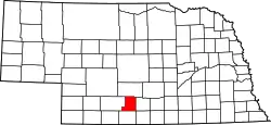 Karte von Gosper County innerhalb von Nebraska