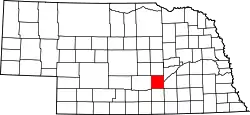 Karte von Hall County innerhalb von Nebraska