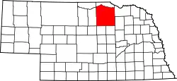 Karte von Holt County innerhalb von Nebraska