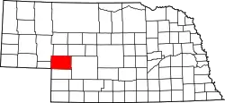 Karte von Keith County innerhalb von Nebraska
