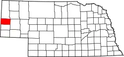 Karte von Scotts Bluff County innerhalb von Nebraska