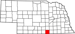 Karte von Webster County innerhalb von Nebraska