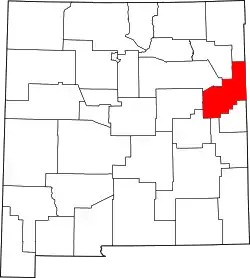 Karte von Quay County innerhalb von New Mexico